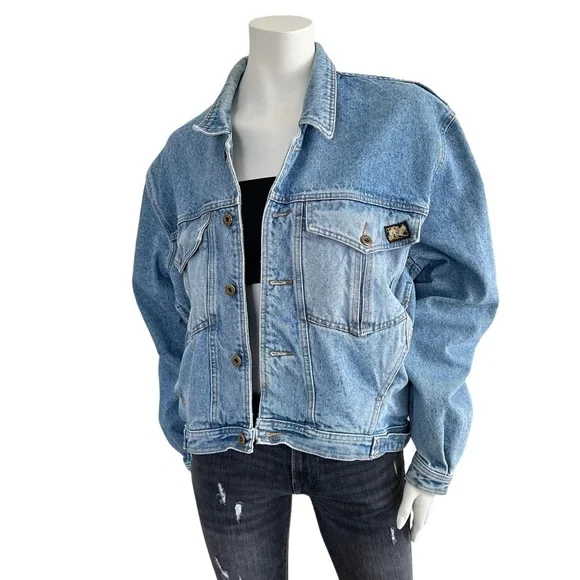 Vintage PARASUCO 90s Oversized Trucker Chore Denim Jean Jacket - Picture 2 of 14